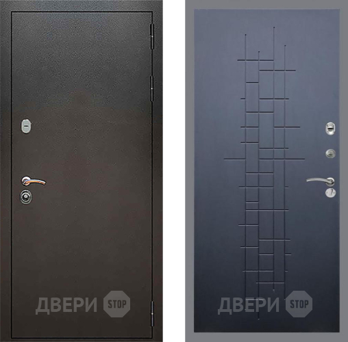 Входная металлическая Дверь Рекс (REX) 5 Серебро Антик FL-289 Ясень черный