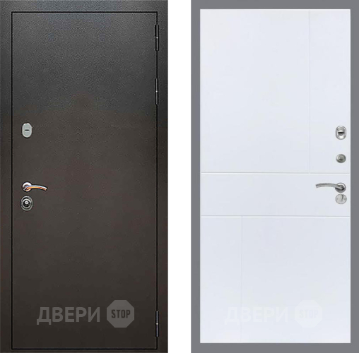Дверь Рекс (REX) 5 Серебро Антик FL-290 Силк Сноу