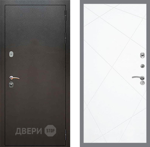 Дверь Рекс (REX) 5 Серебро Антик FL-291 Силк Сноу