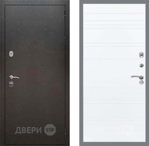 Входная металлическая Дверь Рекс (REX) 5 Серебро Антик Line Силк Сноу