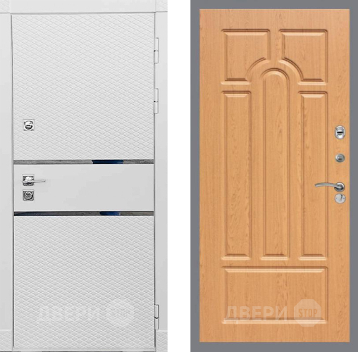 Входная металлическая Дверь Рекс (REX) 15 Силк Сноу FL-58 Дуб