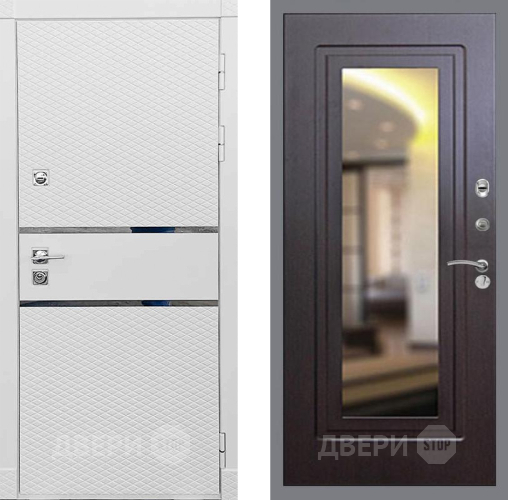 Входная металлическая Дверь Рекс (REX) 15 Силк Сноу FLZ-120 Венге