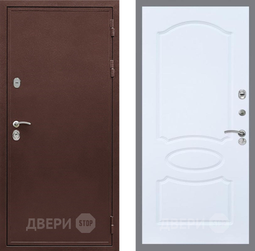 Входная металлическая Дверь Рекс (REX) 5А FL-128 Силк Сноу