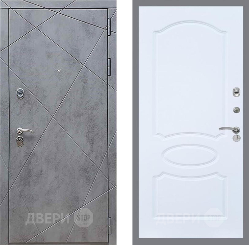Входная металлическая Дверь Рекс (REX) 13 Бетон Темный FL-128 Силк Сноу