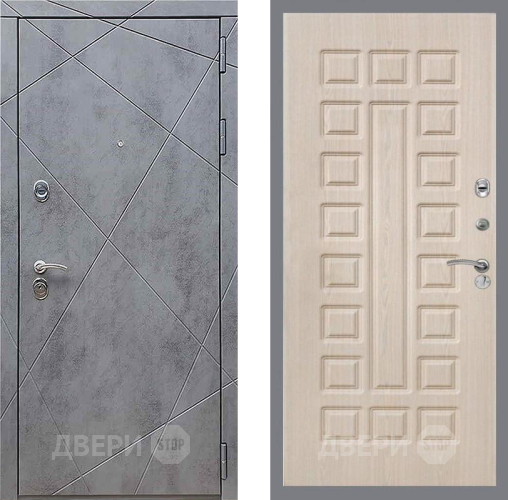 Дверь Рекс (REX) 13 Бетон Темный FL-183 Беленый дуб