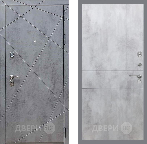 Входная металлическая Дверь Рекс (REX) 13 Бетон Темный FL-290 Бетон светлый