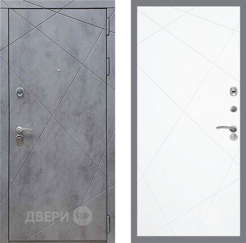 Входная металлическая Дверь Рекс (REX) 13 Бетон Темный FL-291 Силк Сноу