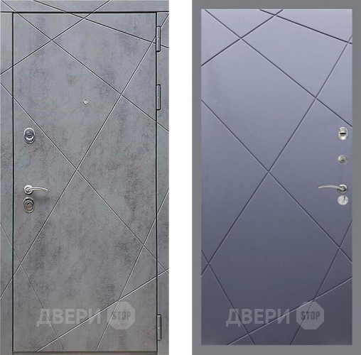 Входная металлическая Дверь Рекс (REX) 13 Бетон Темный FL-291 Силк титан
