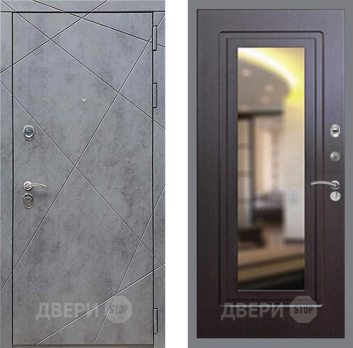 Входная металлическая Дверь Рекс (REX) 13 Бетон Темный FLZ-120 Венге