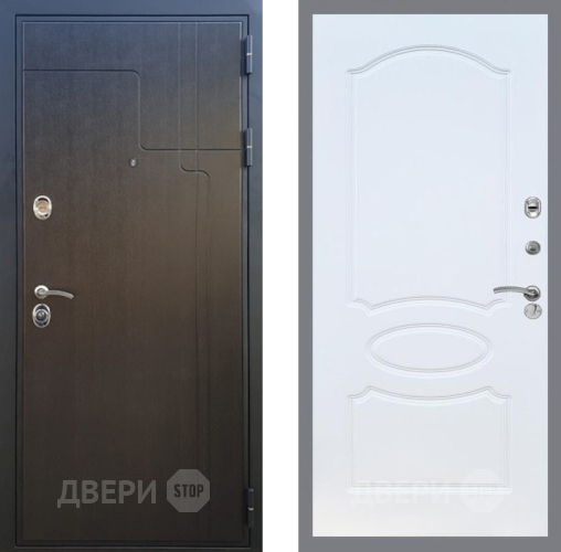 Входная металлическая Дверь Рекс (REX) Премиум-246 FL-128 Белый ясень