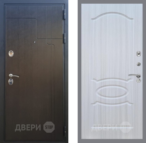 Входная металлическая Дверь Рекс (REX) Премиум-246 FL-128 Сандал белый