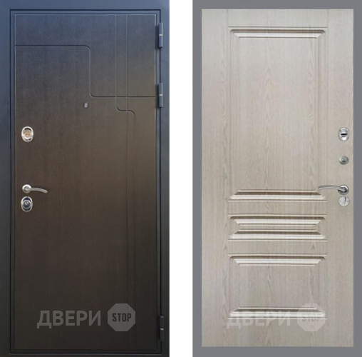 Входная металлическая Дверь Рекс (REX) Премиум-246 FL-243 Беленый дуб