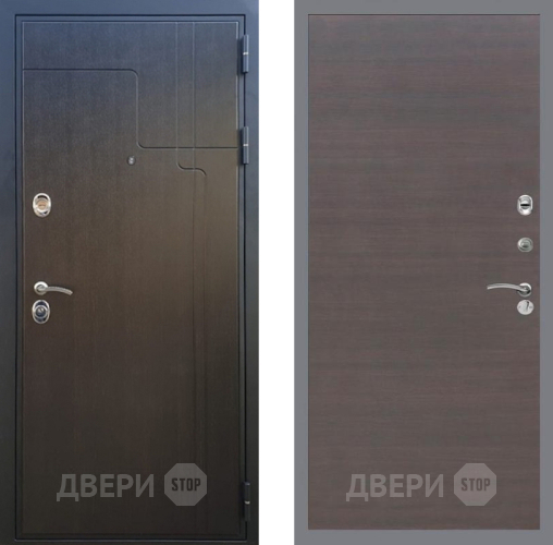 Входная металлическая Дверь Рекс (REX) Премиум-246 GL венге поперечный
