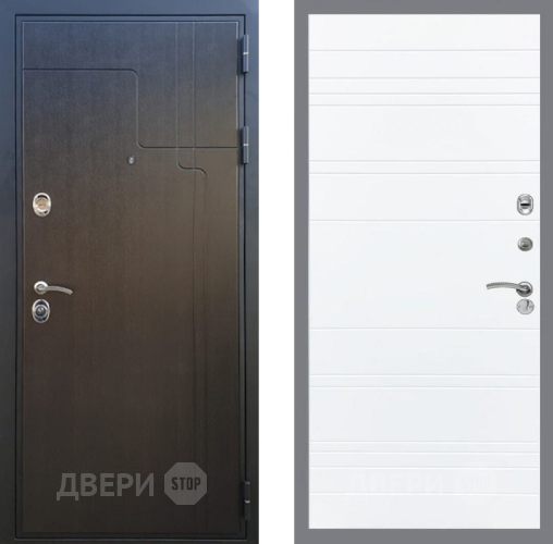 Входная металлическая Дверь Рекс (REX) Премиум-246 Line Силк Сноу