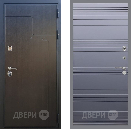 Входная металлическая Дверь Рекс (REX) Премиум-246 Line Силк титан