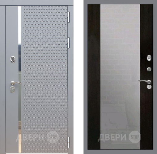 Входная металлическая Дверь Рекс (REX) 24 СБ-16 Зеркало Венге
