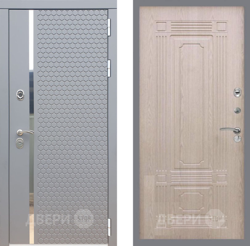 Входная металлическая Дверь Рекс (REX) 24 FL-2 Беленый дуб