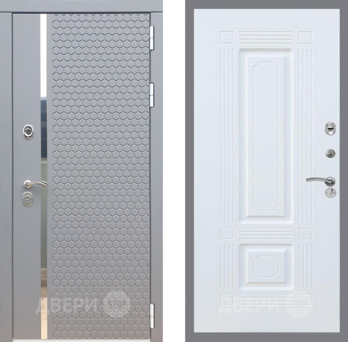 Входная металлическая Дверь Рекс (REX) 24 FL-2 Силк Сноу