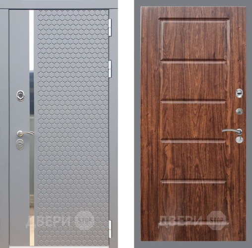 Входная металлическая Дверь Рекс (REX) 24 FL-39 орех тисненый