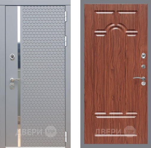 Входная металлическая Дверь Рекс (REX) 24 FL-58 орех тисненый
