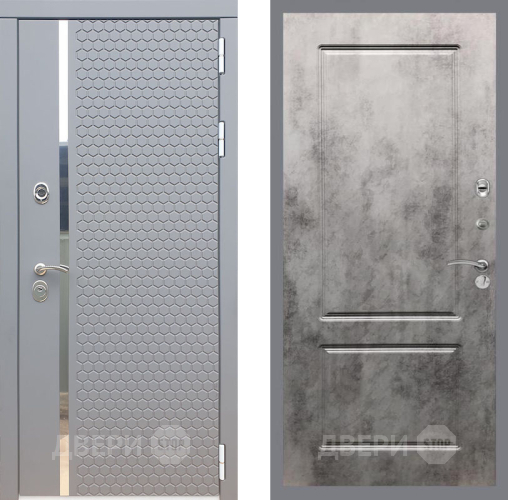 Входная металлическая Дверь Рекс (REX) 24 FL-117 Бетон темный