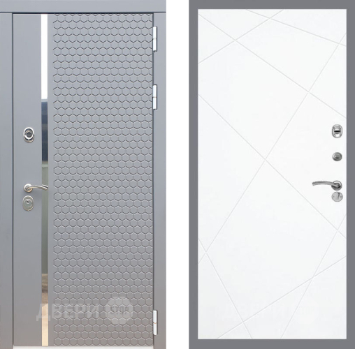 Входная металлическая Дверь Рекс (REX) 24 FL-291 Силк Сноу