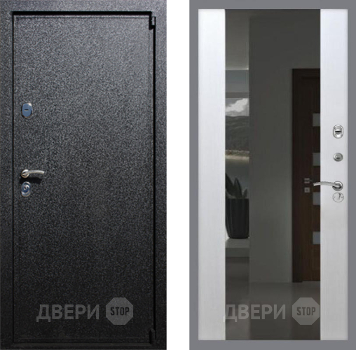 Входная металлическая Дверь Рекс (REX) 3 СБ-16 Зеркало Белый ясень