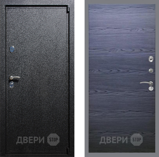 Входная металлическая Дверь Рекс (REX) 3 GL Дуб тангенальный черный