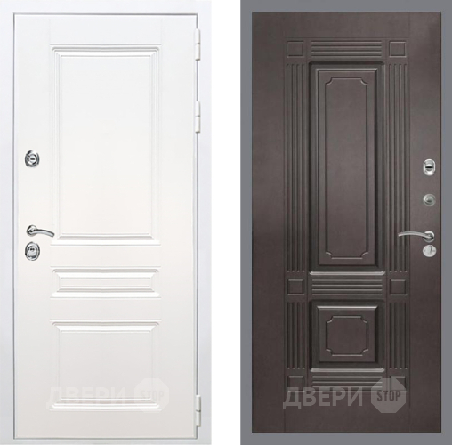 Входная металлическая Дверь Рекс (REX) Премиум-н Силк Сноу FL-2 Венге