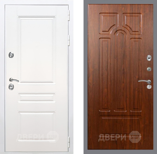 Входная металлическая Дверь Рекс (REX) Премиум-н Силк Сноу FL-58 Морёная берёза