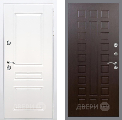 Входная металлическая Дверь Рекс (REX) Премиум-н Силк Сноу FL-183 Венге