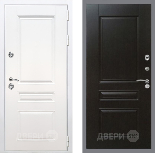 Входная металлическая Дверь Рекс (REX) Премиум-н Силк Сноу FL-243 Венге