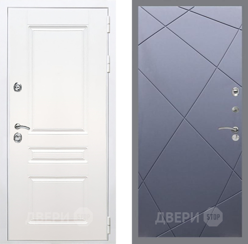 Входная металлическая Дверь Рекс (REX) Премиум-н Силк Сноу FL-291 Силк титан