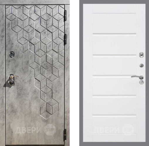 Входная металлическая Дверь Рекс (REX) 23 Сити Белый ясень
