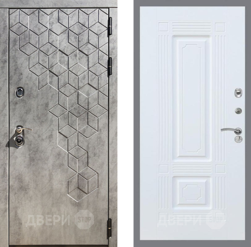 Входная металлическая Дверь Рекс (REX) 23 FL-2 Силк Сноу