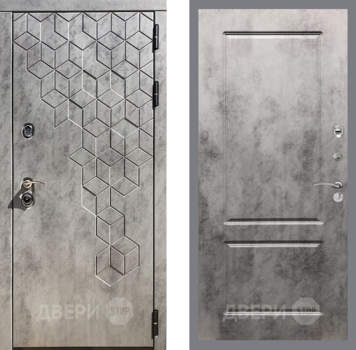 Входная металлическая Дверь Рекс (REX) 23 FL-117 Бетон темный