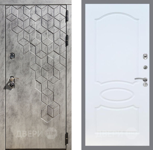 Входная металлическая Дверь Рекс (REX) 23 FL-128 Белый ясень