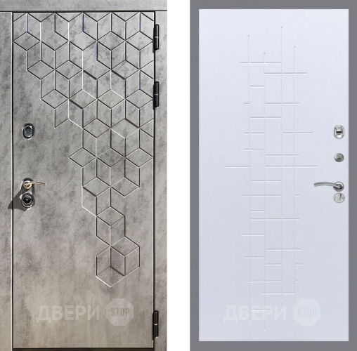 Входная металлическая Дверь Рекс (REX) 23 FL-289 Белый ясень