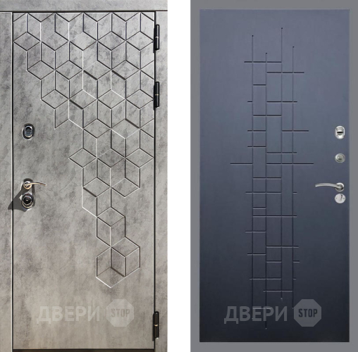 Входная металлическая Дверь Рекс (REX) 23 FL-289 Ясень черный