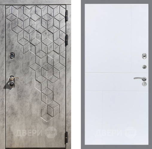Входная металлическая Дверь Рекс (REX) 23 FL-290 Силк Сноу