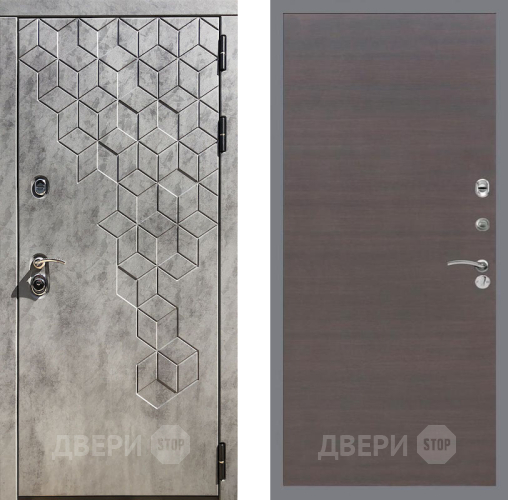 Входная металлическая Дверь Рекс (REX) 23 GL венге поперечный