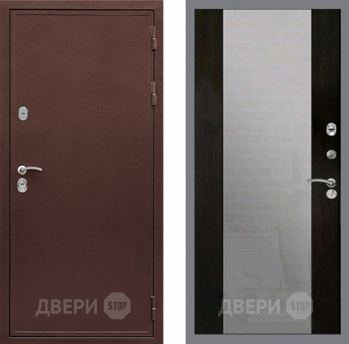 Входная металлическая Дверь Рекс (REX) 5 металл 3 мм СБ-16 Зеркало Венге