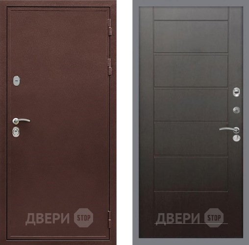 Входная металлическая Дверь Рекс (REX) 5 металл 3 мм Сити Венге