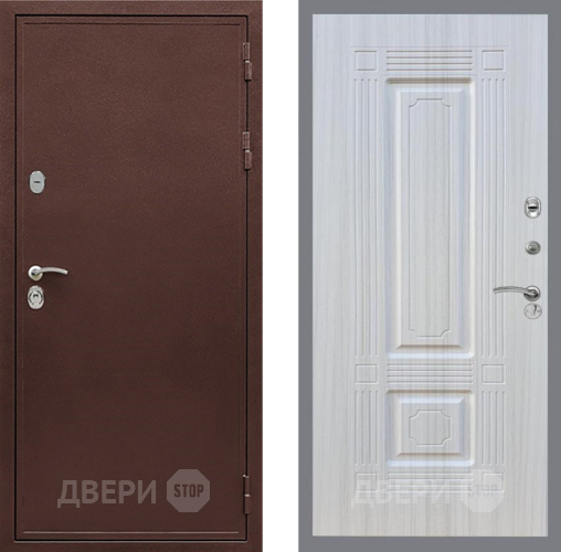 Входная металлическая Дверь Рекс (REX) 5 металл 3 мм FL-2 Сандал белый