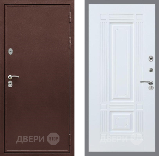 Входная металлическая Дверь Рекс (REX) 5 металл 3 мм FL-2 Силк Сноу