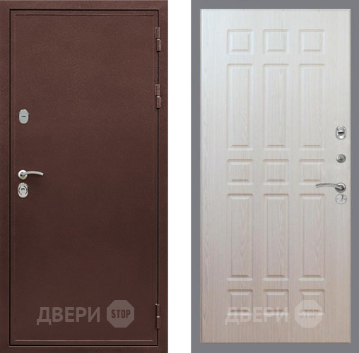 Входная металлическая Дверь Рекс (REX) 5 металл 3 мм FL-33 Беленый дуб