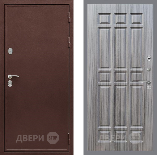 Входная металлическая Дверь Рекс (REX) 5 металл 3 мм FL-33 Сандал грей