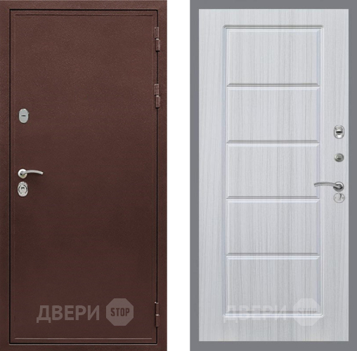 Входная металлическая Дверь Рекс (REX) 5 металл 3 мм FL-39 Сандал белый