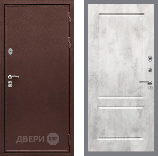 Входная металлическая Дверь Рекс (REX) 5 металл 3 мм FL-117 Бетон светлый