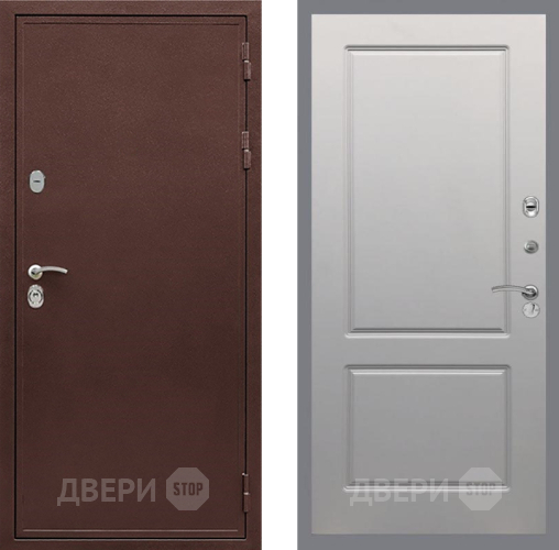 Входная металлическая Дверь Рекс (REX) 5 металл 3 мм FL-117 Грей софт